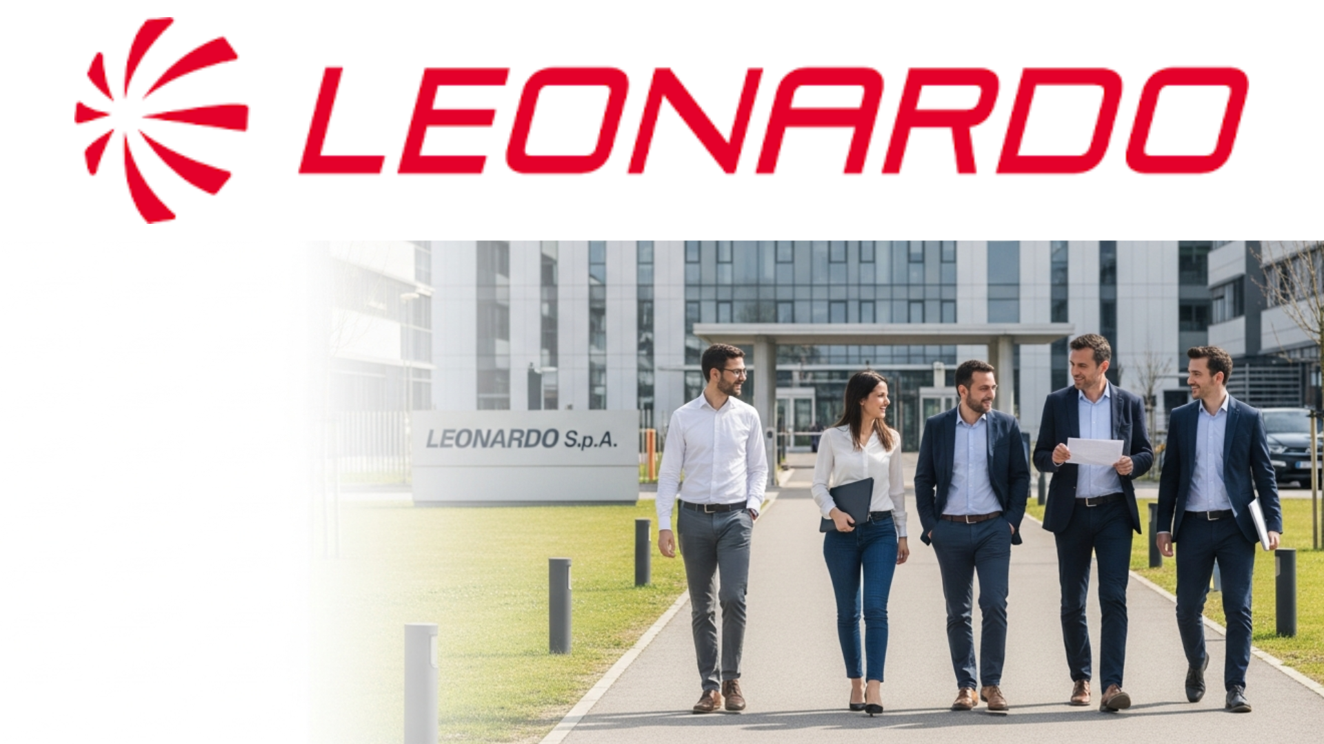 Leonardo S.p.A. banner: team aziendale e identità 2026